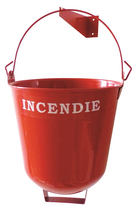 SEAU D'INCENDIE + SUPPORT